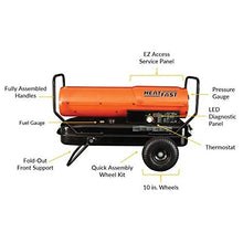 Load image into Gallery viewer, HeatFast Force air heater, 75K, orange
