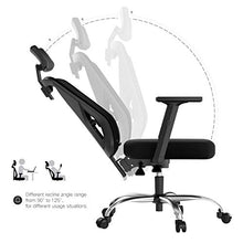 Load image into Gallery viewer, Hbada Ergonomic Office Desk Chair with Adjustable Armrest, Lumbar Support, Headrest and Breathable Skin-Friendly Mesh, Black
