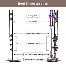 Load image into Gallery viewer, Foho Vacuum Stand for Dyson,Stable Metal Storage Bracket Stand Holder for Dyson Handheld V6 V7 V8 V10 DC30 DC31 DC34 DC35 DC58 DC59 DC62 Cordless Vacuum Cleaners &amp; Accessories &amp; Attachments (Black)

