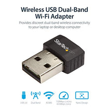 Load image into Gallery viewer, StarTech.com Wireless USB WiFi Adapter Dual Band AC600 Wireless Dongle - 2.4GHz / 5GHz - 802.11ac Wi-Fi Laptop Adapter (USB433ACD1X1)
