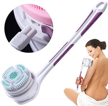 Load image into Gallery viewer, SoulBay Electric Body Brush with 5 Attachments: Rechargeable Back Brush IPX7 Long Handle Exfoliating Spin Scrubber for Shower Bathing Cleansing Wash Deep Cleaning
