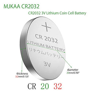MJKAA ECR2032 3V Lithium Coin Cell Battery CR2032 (100 Pack)
