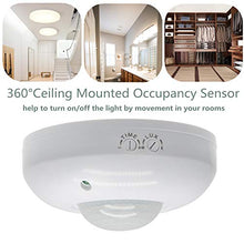 Load image into Gallery viewer, Sensky 360 Degree Ceiling Mount Occupancy Sensor, 110-240V PIR Motion Sensor Switch, High Sensitive Movement Detector Light Switch, Neutral Required(Max Detection Distance: 6 m)
