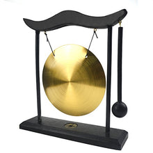 Load image into Gallery viewer, Feng Shui Brass Gong Desktop Zen Art for Fortune + Free Red String Bracelet H1301
