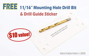 Set 4 Libra 24" 5000lbs RV Trailer Stabilizer Leveling Scissor Jacks w/ Dual Power Drill sockets & mounting Hardware Set