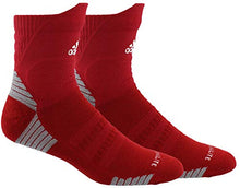 Load image into Gallery viewer, adidas Unisex-US Alphaskin Maximum Cushioned High Quarter Socks (1-Pair), Power Red/White/Light Onix, 12-16
