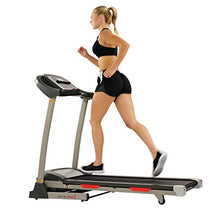 Load image into Gallery viewer, Sunny Health &amp; Fitness Portable Treadmill with Auto Incline, Device Holder, Pulse Grips, 220 LB Max Weight and Shock Absorbers - SF-T7705
