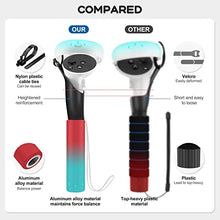 Load image into Gallery viewer, Vakdon Dual Handles Extension Grips for Oculus Quest, Quest 2 or Rift S Controllers Playing Beat Saber Games, Sturdy, Comfortable to Grip, Controller Accessories Enhanced Lightsabers Gaming Experience
