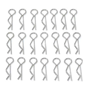 Honbay 100PCS 1/16 Metal Car Truck Buggy Shell Body Clips Pins for for RC Vehicles (1/16)