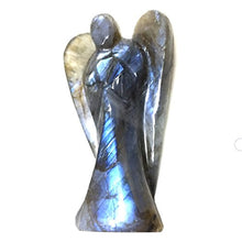 Load image into Gallery viewer, Nelson Creations, LLC Labradorite Hand-Carved Natural Gemstone Crystal Healing Angel Figurine Statue, 2 Inch
