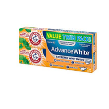 Load image into Gallery viewer, ARM &amp; HAMMER Advanced White Extreme Whitening Toothpaste, TWIN PACK (Contains Two 6oz Tubes) -Clean Mint- Fluoride Toothpaste
