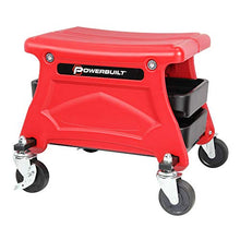 Load image into Gallery viewer, Powerbuilt Heavy Duty Compact Rolling Seat with Storage Trays - 240283,Red
