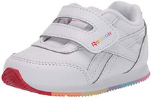 Load image into Gallery viewer, Reebok Baby-Girl's Royal Cljog 2 KC Sneaker, White/Radiant Red/Sunbaked Orange, 10 M US Infant
