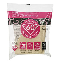 Load image into Gallery viewer, Hario V60 Paper Coffee Filters, Size 01, White, 100ct Boxed
