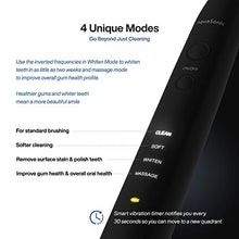 Load image into Gallery viewer, AquaSonic Black Series Ultra Whitening Toothbrush - 8 DuPont Brush Heads &amp; Travel Case Included - Ultra Sonic 40,000 VPM Motor &amp; Wireless Charging - 4 Modes w Smart Timer - Modern Electric Toothbrush
