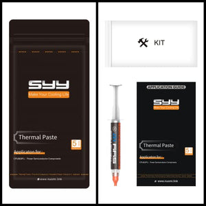 Thermal Paste, SYY 2 Grams CPU Paste Thermal Compound Paste Heatsink for IC/Processor/CPU/All Coolers, 15.7W/m.k Carbon Based High Performance, Thermal Interface Material, CPU Thermal Paste