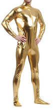 Load image into Gallery viewer, Seeksmile Unisex Metallic Bodysuit Zentai Without Hood (X-Large, Gold)
