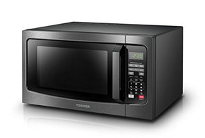 Toshiba EM131A5C-BS Microwave Oven with Smart Sensor, Easy Clean Interior, ECO Mode and Sound On/Off, 1.2 Cu.ft, Black Stainless Steel