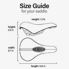 Load image into Gallery viewer, Wittkop Bicycle Saddle [for Trekking Bikes] – Comfortable Saddle for Men and Women with Integrated 5-Zone-Concept and Memory Foam - Waterproof Bike Seat with Airflow System, incl. User Manual
