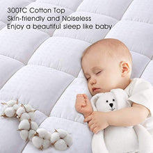 Load image into Gallery viewer, EASELAND Queen Size Mattress Pad Pillow Top Mattress Cover Quilted Fitted Mattress Protector Cotton Top 8-21&quot; Deep Pocket Cooling Mattress Topper (60x80 Inches, White)
