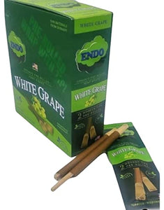 15PK Display - Endo Pre-Rolled Hemp Wraps - White Grape