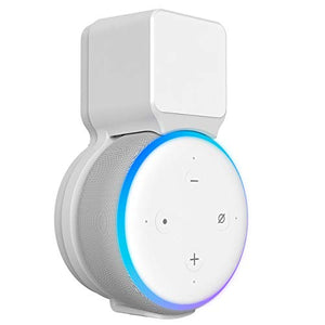 Outlet Wall Mount Holder for Echo Dot 3rd Generation, Belkertech Space-Saving Accessories for Echo Dot (3rd Gen) Clever Dot Accessories with Built-in Cable Management Hide Messy Wires, White