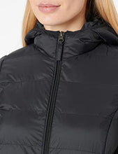 Load image into Gallery viewer, Amazon Essentials Women&#39;s Lightweight Water-Resistant Hooded Puffer Coat (Available in Plus Size), Black, Large
