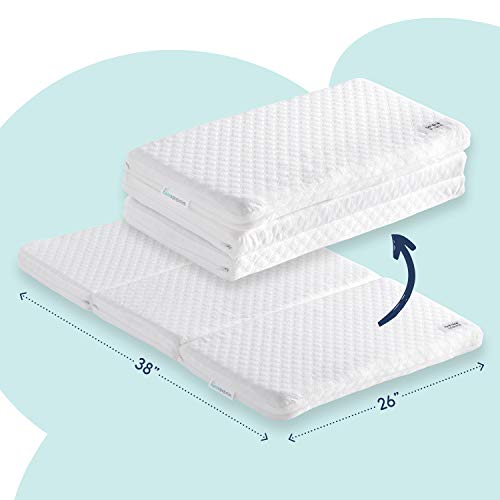 hiccapop Tri fold Pack n Play Mattress Pad with Firm for Babies So PENNYPART.COM