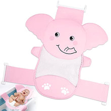 Load image into Gallery viewer, AIR&amp;TREE Baby Bath Seat Support Net, Quick Drying, Adjustable, Comfortable, Non-Slip, Infant Bathtub Sling Shower Mesh for a Tub, with Safety Support Corner (Pink Elephant)
