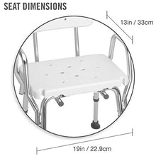 Load image into Gallery viewer, DMI Tub and Shower Chair with Removable Back Rest, Adjustable Seat and Arms, White

