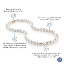 Load image into Gallery viewer, THE PEARL SOURCE 14K Gold 7-8mm AAAA Quality White Freshwater Cultured Pearl Necklace for Women in 18&quot; Princess Length
