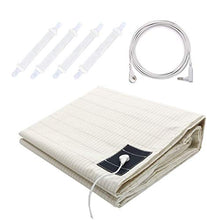 Load image into Gallery viewer, Grounding Sheet Silver Fiber Grounding Mat with Grounded Connection Cord Safe Sleep Therapy EMF Protection (76x80in)
