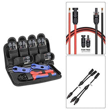 Load image into Gallery viewer, BougeRV Solar Accessories Kit with Solar Connectors Crimper Tool Kit and Solar Connector Y Branch Parallel Cable and 20 FEET 10AWG Solar Extension Cable with One Pair of Connector in Extra
