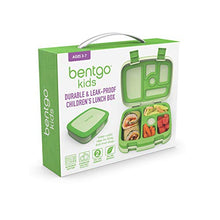 Load image into Gallery viewer, Bentgo® Kids Children’s Lunch Box - Leak-Proof, 5-Compartment Bento-Style Kids Lunch Box - Ideal Portion Sizes for Ages 3 to 7 - BPA-Free, Dishwasher Safe, Food-Safe Materials (Green)
