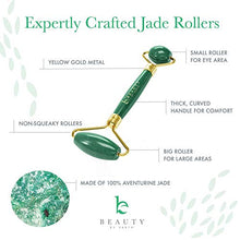 Load image into Gallery viewer, Jade Roller for Face - Face &amp; Neck Massager for Skin Care, Facial Roller to Press Serums, Cream and Oil Into Skin, Lymphatic Drainage Massager Skin Care Tool, Eye Massager and Neck Roller (1 Pack)
