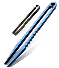 Load image into Gallery viewer, Ccanku 2pcs Mini Tweezers Titanium Portable Titanium Alloy EDC Tweezers Survival Camping Outdoor Travel Mini Tool(Blue) …
