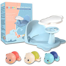 Load image into Gallery viewer, Baby Bath Seat, Bath Seat for Babies 6 Months &amp; Up, Infant Bath Seat| Baby Bathtub Seat - Provides Backrest Support and Suction Cups for Stability, with 3pcs Swimming Turtle Bath Toys, Gift for Baby.
