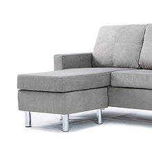 Load image into Gallery viewer, Divano Roma Furniture Modern Sectional, Grey
