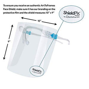 ArtToFrames Protective Face Shield 3 Pack, Made in The USA, Fully Transparent Face and Eye Protection from Droplets and Saliva with Reusable Glasses and Replaceable Shield, Anti-Fog