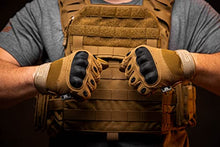 Load image into Gallery viewer, Glove Station The Combat Tactical Rubber Knuckle Gloves for Men Outdoor Sports Training Shooting Hunting Motorcycling, Green, Size Medium, 1 Pair
