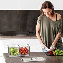 Load image into Gallery viewer, WAVELUX Produce Saver Containers for Refrigerator, Food Fruit Vegetables storage, 3 Pcs Stackable Freezer Fridge Organizer, Fresh Keeper Drawer Bin Basket with Vented Lids &amp; Removable Drain Tray
