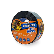 Load image into Gallery viewer, Gorilla All Weather Outdoor Waterproof Duct Tape, UV and Temperature Resistant, 1.88" x 25 yd, Black, (Pack of 1)
