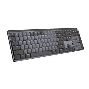 Logitech MX Mechanical Wireless Illuminated Performance Keyboard, Tactile Quiet Switches, Backlit Keys, Bluetooth, USB-C, macOS, Windows, Linux, iOS, Android, Metal
