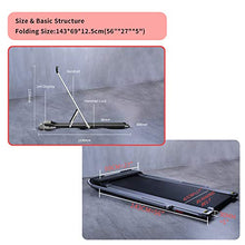 Load image into Gallery viewer, RHYTHM FUN Treadmill Under Desk Treadmill 2-in-1 Folding Running Walking Treadmill with Foldable Handtrail and Speed Sensor Light Slim Mini Quiet Treadmill with Smart Remote Workout App forHome/Office
