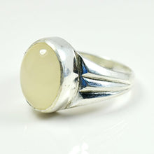Load image into Gallery viewer, 55Carat Moonstone Ring 4 Carat Stone Sterling Silver Simple Men Ring Size 4,5,6,7,8,9,10,11,12,13
