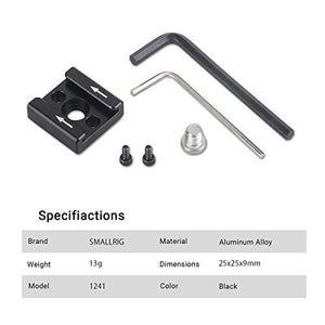 SMALLRIG Cold Shoe Mount Adapter with 1/4’’ Thread Hole for Camera and Camcorder Rigs – 1241