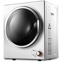 Load image into Gallery viewer, COSTWAY Compact Laundry Dryer, 110V Electric Portable Clothes Dryer with Stainless Steel Tub, Control Panel Downside Easy Control for 4 Automatic Drying Mode, White
