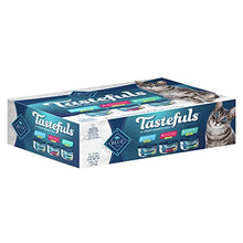 Load image into Gallery viewer, Blue Buffalo Tastefuls Natural Flaked Wet Cat Food Variety Pack, Tuna, Chicken and Fish &amp; Shrimp Entrées in Gravy 5.5-oz Cans (12 Count - 4 of Each)
