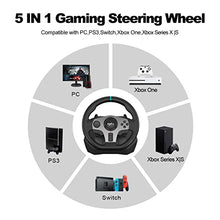 Load image into Gallery viewer, PC Steering Wheel, PXN V9 Racing Wheel 270/900° Car Sim Driving, Gaming Steering Wheel with Racing Paddle Shifters,3-pedal Pedals and Gear Lever Bundle for Xbox Series X|S, PS3, PC,Xbox One,Switch
