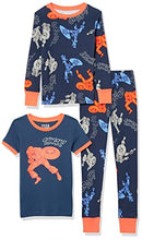 Load image into Gallery viewer, Amazon Essentials Boys' Disney Star Wars Marvel Snug-Fit Cotton Pajama Sleepwear Sets, 3-Piece Marvel Captain America, 2T
